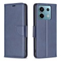 For Xiaomi Redmi Note 13 Pro 4G Global Lambskin Texture Pure Color Flip Leather Phone Case(Blue)