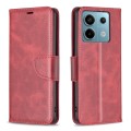For Xiaomi Redmi Note 13 Pro 4G Global Lambskin Texture Pure Color Flip Leather Phone Case(Red)