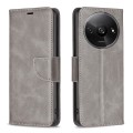 For Xiaomi Redmi A3 Lambskin Texture Pure Color Flip Leather Phone Case(Grey)