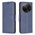 For Xiaomi Redmi A3 Lambskin Texture Pure Color Flip Leather Phone Case(Blue)