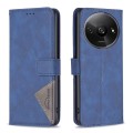 For Xiaomi Redmi A3 Magnetic Buckle Rhombus Texture Leather Phone Case(Blue)