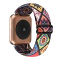 Ethnic Style Buckle Elastic Watch Band For Apple Watch Series 7 41mm / 6 & SE & 5 & 4 40mm / 3 & 2 &