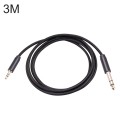 3662BK 3.5mm Male to 6.35mm Male Stereo Audio Cable, Length:3m