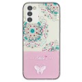 For Samsung Galaxy A34 5G Bronzing Butterfly Flower TPU Phone Case(Peacock Flower)