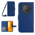 For Honor X9a 5G / Magic5 Lite Skin Feel Sun Flower Embossed Flip Leather Phone Case with Lanyard(Da