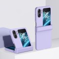 For OPPO Find N2 Flip Three-stage Skin Feel PC Phone Case with Hinge(Purple)