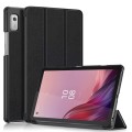 For Lenovo Tab M9 TB-310FU 3-folding Leather Smart Tablet Case(Black)