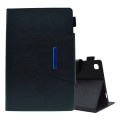 For Samsung Galaxy Tab A8 10.5 2021 Suede Cross Texture Magnetic Clasp Leather Tablet Case(Black)