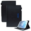 For 8 inch Suede Cross Texture Magnetic Clasp Leather Tablet Case(Black)