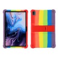 For TCL 10 Tab Max 10.36 inch Silicone Tablet Protective Case with Invisible Bracket(Rainbow)