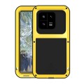 For Xiaomi 13 Pro LOVE MEI Metal Shockproof Life Waterproof Dustproof Phone Case(Yellow)