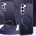 For Samsung Galaxy S23+ 5G Skin Feel MagSafe Magnetic Holder Phone Case(Dark Blue)