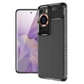 For Huawei P60 Pro Carbon Fiber Texture Shockproof TPU Phone Case(Black)