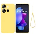 For Tecno Spark GO 2023 / Pop 7 Pro / Pop 7 Pure Color Liquid Silicone Shockproof Phone Case(Yellow)