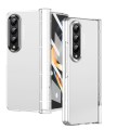 For Samsung Galaxy Z Fold4 5G Skin Feel Two-color Contact Lens Hinge Flip Phone Case(Transparent)