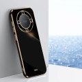 For Honor X9a 5G XINLI Straight Edge 6D Electroplate TPU Phone Case(Black)