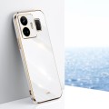 For Realme GT Neo 5 XINLI Straight Edge 6D Electroplate TPU Phone Case(White)