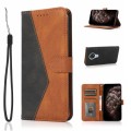For Nokia 6.2 / 7.2 Dual-color Stitching Leather Phone Case(Black Brown)