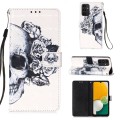 For Samsung Galaxy A34 5G 3D Painting Horizontal Flip Leather Phone Case(Skull)