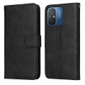 For Xiaomi Redmi 11A 4G/12C Classic Calf Texture Flip Leather Phone Case(Black)