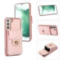 For Samsung Galaxy S22 5G Card Slot Leather Phone Case(Pink)