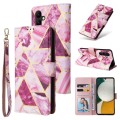For Samsung Galaxy A34 5G Marble Bronzing Stitching Leather Phone Case(Purple)