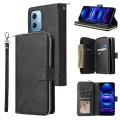 For Xiaomi Redmi Note 12 5G Global / Poco X5 9 Card Slots Zipper Wallet Bag Leather Phone Case(Black