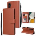 For Samsung Galaxy A34 3 Card Slots Multifunctional Leather Phone Case(Brown)
