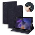 For Samsung Galaxy Tab A8 10.5 2021 Calf Texture Embossed Flip Leather Tablet Case(Black)