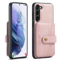 For Samsung Galaxy A54 5G / A54 4G JEEHOOD RFID Blocking Anti-Theft Magnetic PU Phone Case(Pink)