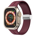 Magnetic Fold Clasp Silicone Watch Band For Apple Watch Ultra 49mm&Watch Ultra 2 49mm / Series 9&8&7