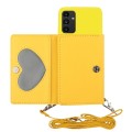 For Samsung Galaxy A34 5G Crossbody Lanyard Wallet Card Bag Phone Case(Yellow)