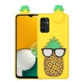 For Samsung Galaxy A14 5G 3D Lying Cartoon TPU Shockproof Phone Case(Pineapple)