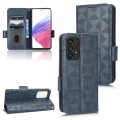 For Samsung Galaxy A53 5G Symmetrical Triangle Leather Phone Case(Blue)