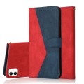 For Samsung Galaxy A05 Dual-color Stitching Leather Phone Case(Red Blue)