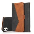 For Samsung Galaxy A05 Dual-color Stitching Leather Phone Case(Black Brown)