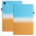 For Samsung Galaxy Tab A7 2020 T500 / T505 Stitching Gradient Leather Tablet Case(Blue Orange)