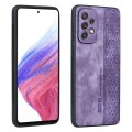 For Samsung Galaxy A52 5G AZNS 3D Embossed Skin Feel Phone Case(Purple)
