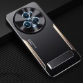 For Honor Magic5 Pro Blade Series TPU + Titanium Alloy Phone Case with Holder(Black Gold)