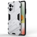 For Xiaomi Redmi Note 12 4G Global Punk Armor 2 in 1 PC + TPU Shockproof Phone Case with Holder(Whit
