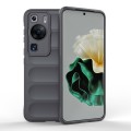 For Huawei P60 Magic Shield TPU + Flannel Phone Case(Dark Grey)