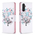 For Samsung Galaxy A24 4G Colored Drawing Pattern Leather Phone Case(Tree)