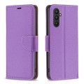 For Samsung Galaxy A24 4G Litchi Texture Pure Color Leather Phone Case(Purple)