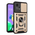 For Motorola Moto G72 Sliding Camera Cover Design TPU+PC Phone Case(Gold)