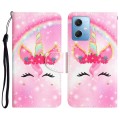 For Xiaomi Redmi Note 12 5G Global/Poco X5 Colored Drawing Leather Phone Case(Unicorn)