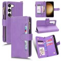For Samsung Galaxy S23+ 5G Litchi Texture Zipper Leather Phone Case(Purple)