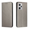 For Xiaomi Redmi Note 12 Pro 5G/Poco X5 Pro Carbon Fiber Texture Magnetic Flip Leather Phone Case(Gr