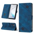 For Samsung Galaxy Note10 Pro / Note10 Pro 5G / Note10+ Skin-feel Embossed Leather Phone Case(Blue)
