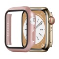 Shockproof PC+Tempered Glass Watch Protective Case For Apple Watch Series 8&7 41mm(Rose Gold)