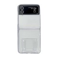For Samsung Galaxy Z Flip4 5G PC Transparent Phone Case with Stereo Hidden Stand